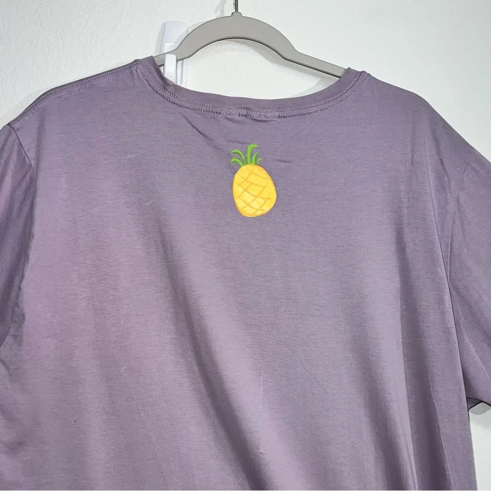 SpongeBob SquarePants Graphic T-Shirt Adult Size XL Purple Crew Neck Nickelodeon